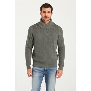Weatherproof‎ Vintage Men's Shawl Collar Knit Sweater NWT Gray Size medium